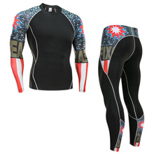 Load image into Gallery viewer, Winter Thermal Underwear Set Men's Sportswear Running Training Warm Base Layer Compression Tights Jogging Suit Men's Gym 2019