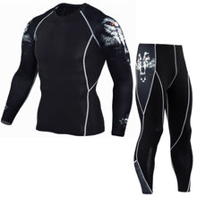 Load image into Gallery viewer, Winter Thermal Underwear Set Men's Sportswear Running Training Warm Base Layer Compression Tights Jogging Suit Men's Gym 2019
