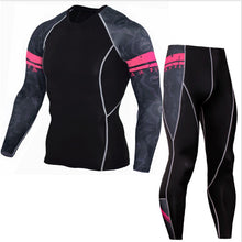 Load image into Gallery viewer, Winter Thermal Underwear Set Men's Sportswear Running Training Warm Base Layer Compression Tights Jogging Suit Men's Gym 2019
