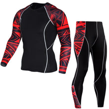 Load image into Gallery viewer, Winter Thermal Underwear Set Men's Sportswear Running Training Warm Base Layer Compression Tights Jogging Suit Men's Gym 2019
